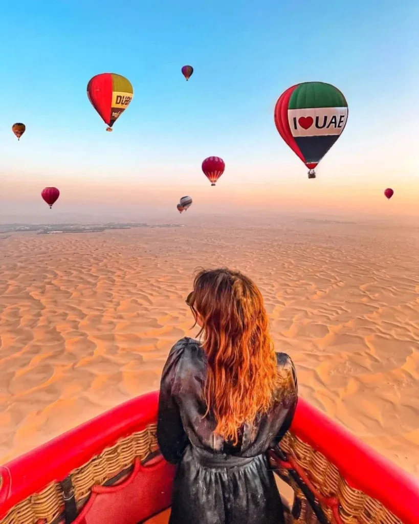 Hot Air ballon is one of the best things to do in Dubai in January