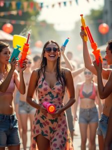 Songkran water festival Thailand
