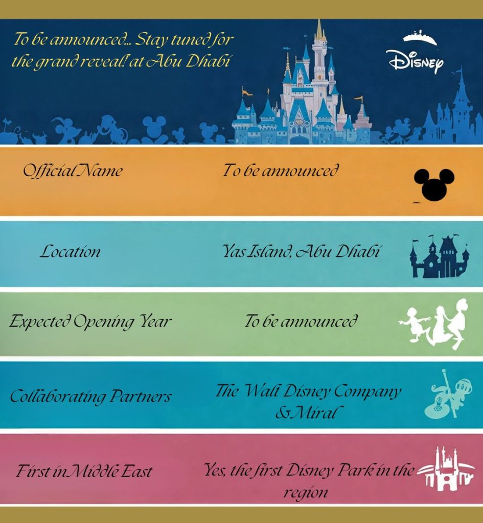 Disney Land in Abu Dhabi opening
