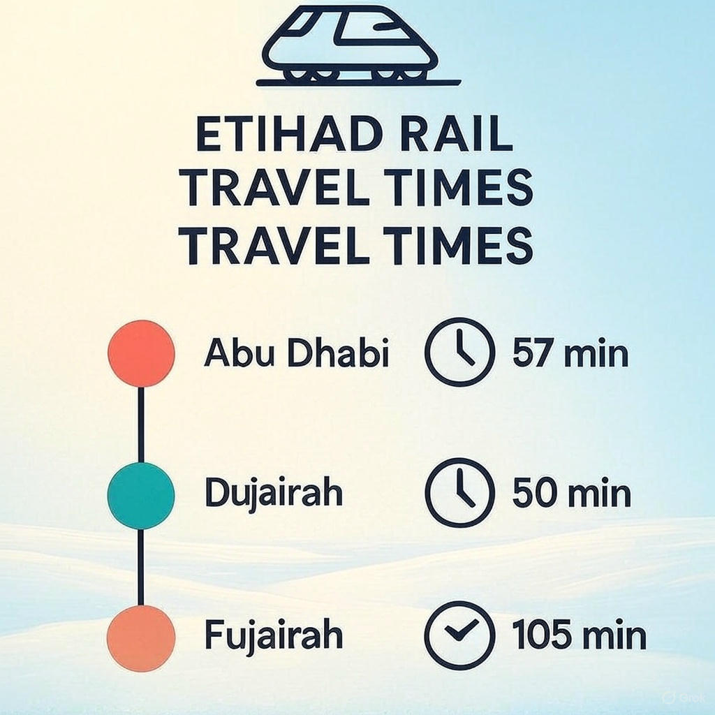 Etihad Railway times and duration