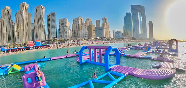 Inflatable Water Park Dubai, Top Places to Visit in Dubai This Summer