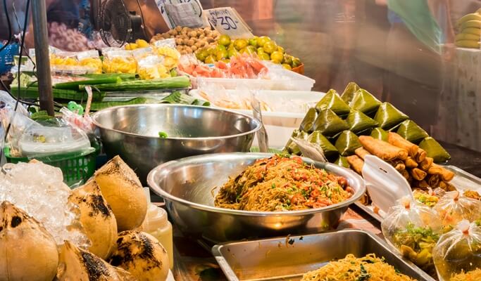 Chiang Mai Gate Market (South Gate) Night Market famous street food market in Chiang Mai