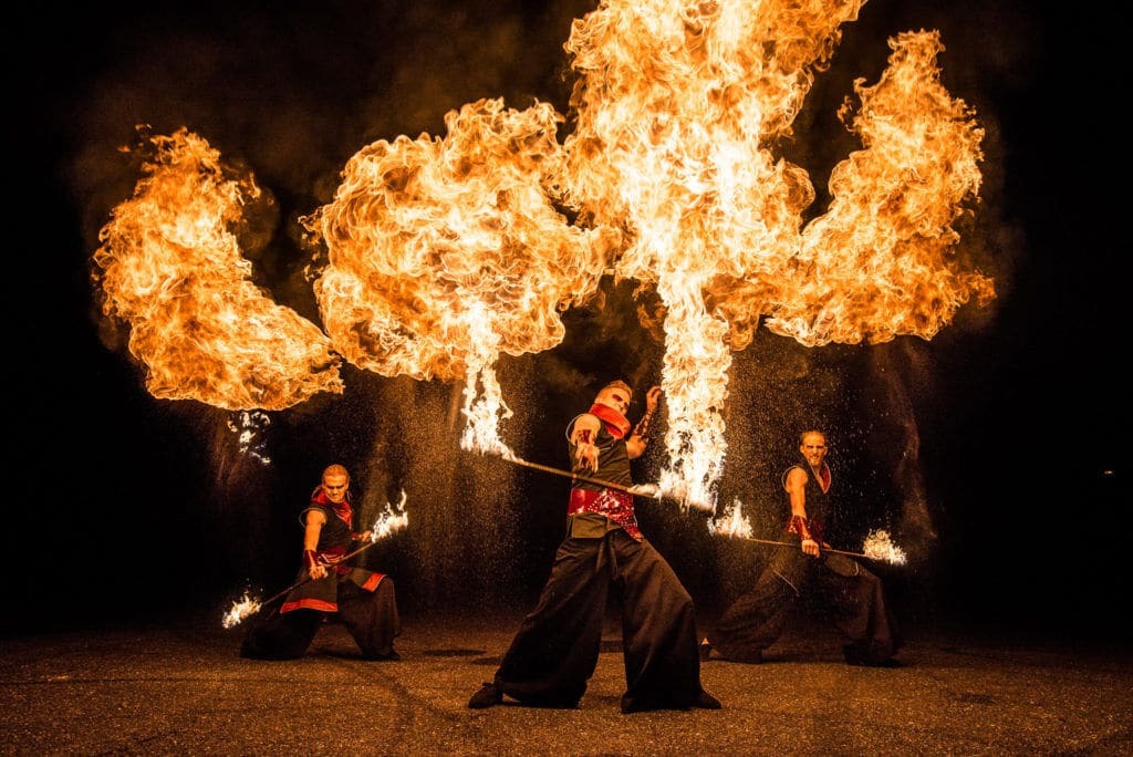 Fire shows best night markets to visit in Phuket
