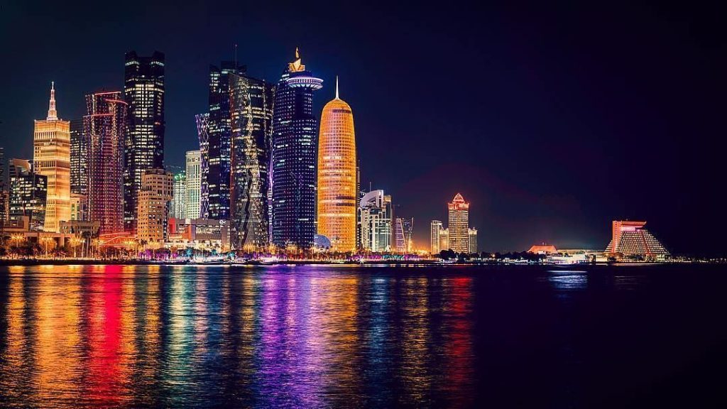 Beach at the Corniche night