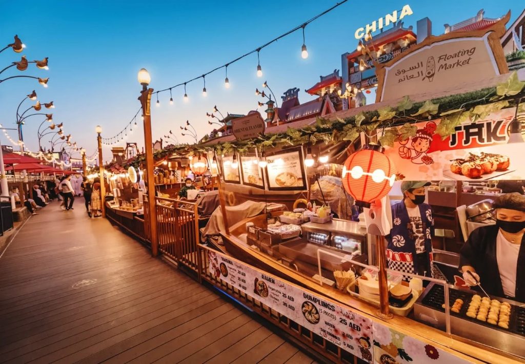 Food stalls at Global Village
