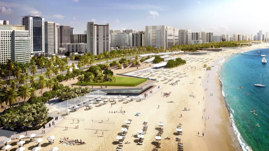 Abu Dhabi Opens a New Family-Friendly Night Beach at the Corniche