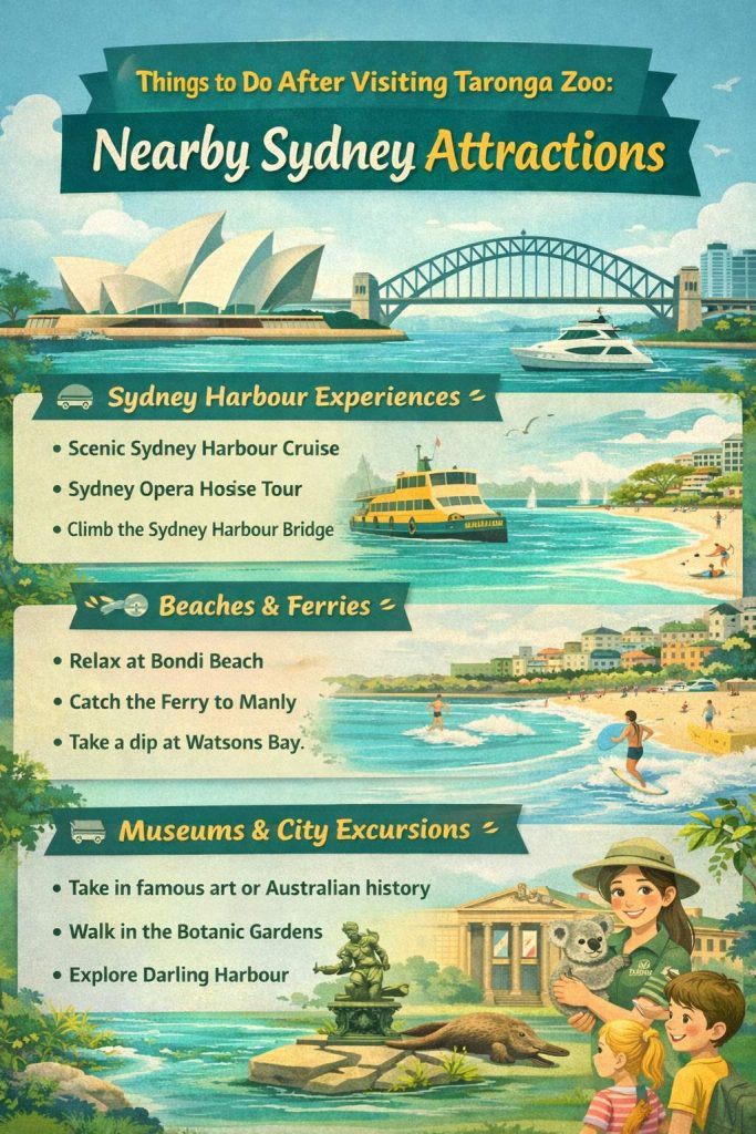 nearby attractions of taronga zoo 