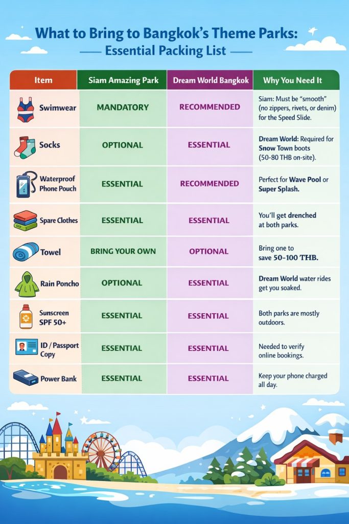 What to Bring to Bangkok’s Theme Parks: Essential Packing List
