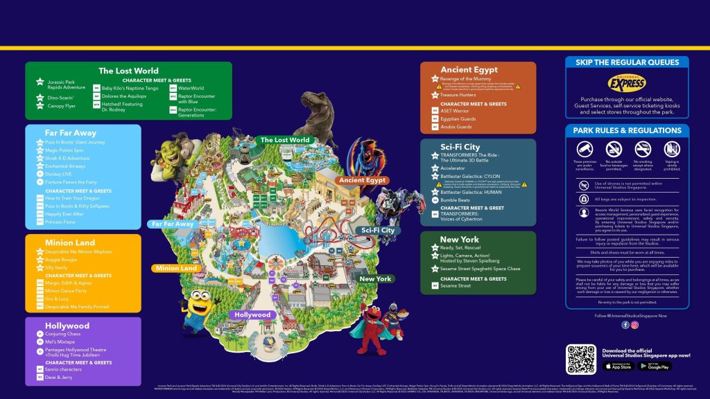 Universal Studios Singapore Park Map