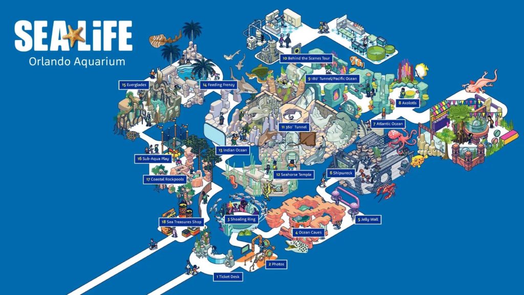 SEA LIFE Orlando Aquarium Map