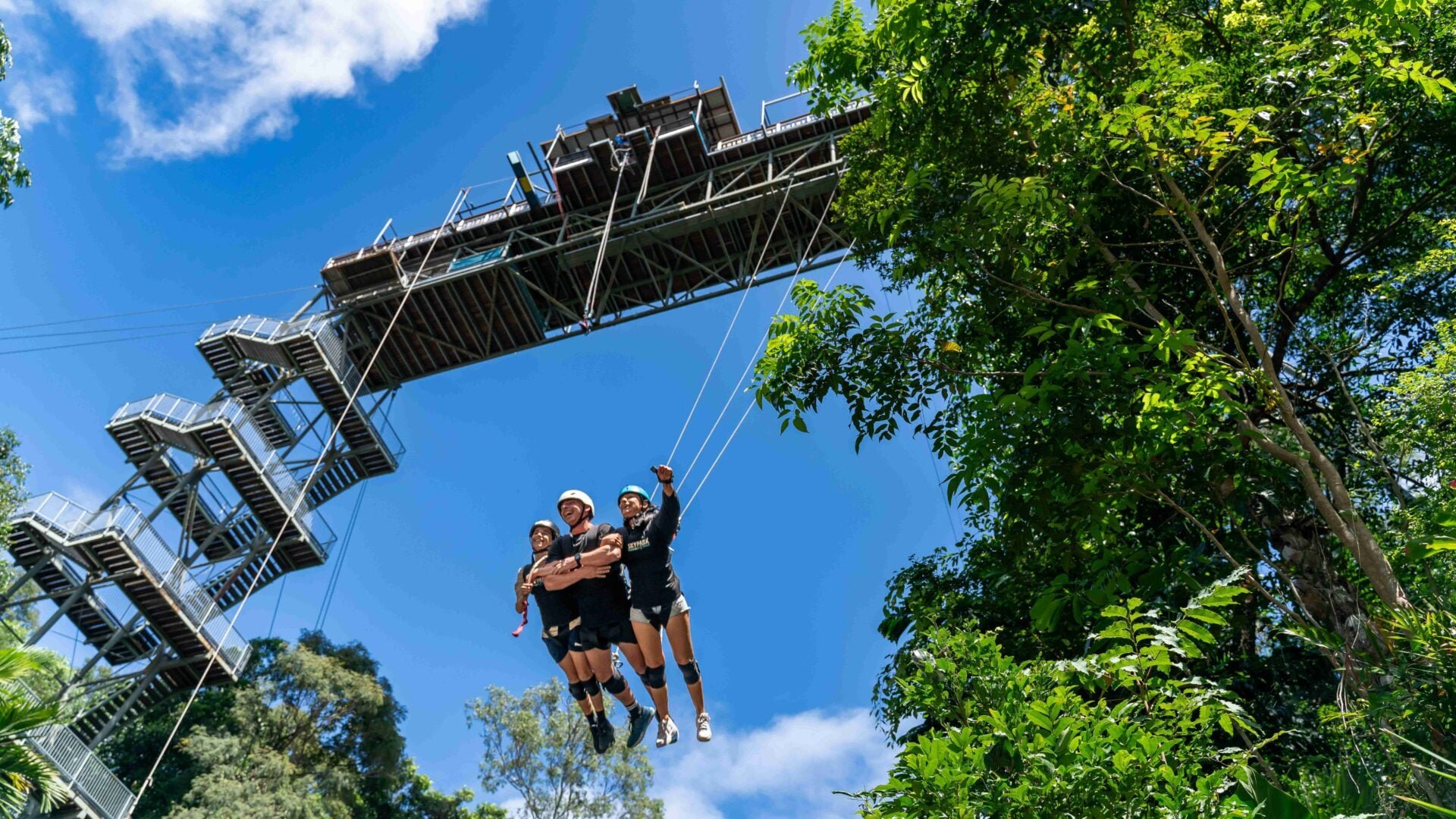 Bungee jumping and the Minjin Jungle Swing