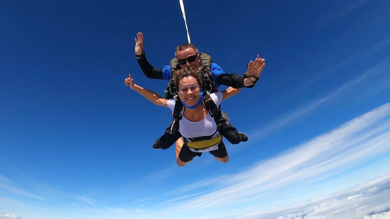 Skydiving over the Great Barrier Reef