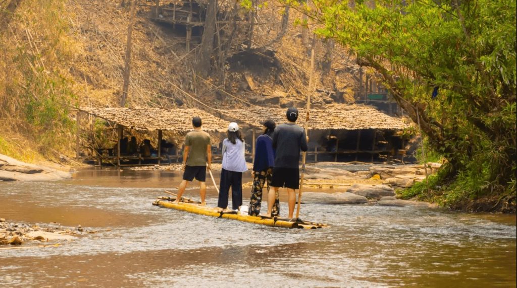 Bamboo rafting on the Mae Wang River, chiang mai